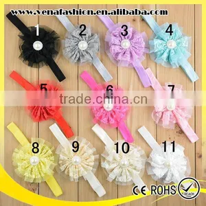 Stretch Elastic Lace for Baby Headband, Newborn Lace Headbands thumbnail-1
