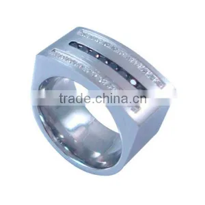 High Quality 316l Stainless Steel Ring Band Ring Sliver Ring for Men thumbnail-4