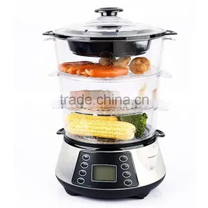 XJ-7k118 3 Layer 7 Programmes LCD Display ,external Water Filter 800w 11.5L Stackable Optima Steamer thumbnail-1