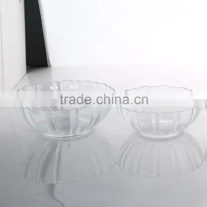 Beautiful Lotus Flower Shape Transparent Glass Bowl thumbnail-2