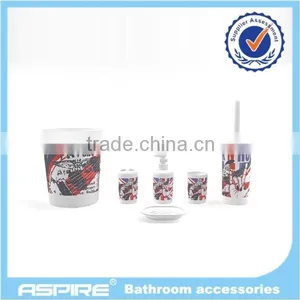 Wholesale Printed Plastic Bathroom Set thumbnail-2
