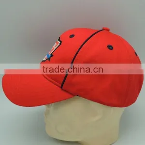 Wholesale Cheap Unisex Red Curved Embroidered 6-panel 100%cotton Custom Baseball Cap thumbnail-2