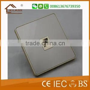 2015 Hot Sale Wallpad Push Button Random Click Switch 15A 110~250V LED Indicator Luxury UK Wall Light Switch Panel 1 Gang 3 Pin thumbnail-3