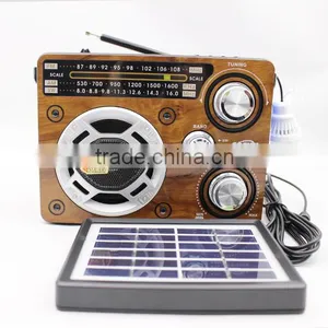 Multi-Function Hand Crank am fm Portable Radio With Solar Powered Dynamo Rechargeable Radio With Flashlight thumbnail-1