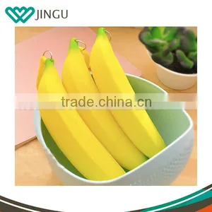 Cute Banana Shape Silicone Pencil Bag Long Style Pen Bag thumbnail-6