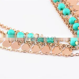 Fashion Gold/silver Anklets Beaded Foot Jewelry Anklets thumbnail-4