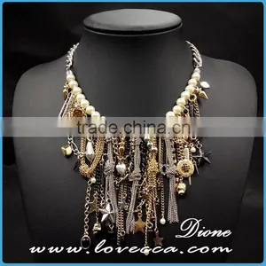 New European Retro Fashion Accessory Women Heavy Alloy Exaggerate Choker Statement Necklace thumbnail-1