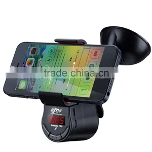 Car FM Transmitter With 360 Degree Phone Holder for IPhone Samsung Smartphones thumbnail-5