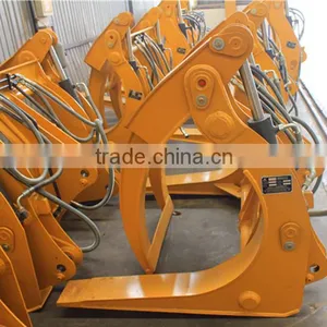 SDLG LG968 Wheel Loader Attachment Quick-Change Log Grapple From OEM Factory , Model Size (Width2690*Opening Size 1674mm) thumbnail-2