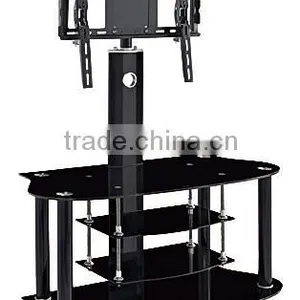 Modern 3 Tier Led Glass Tv Stand thumbnail-4