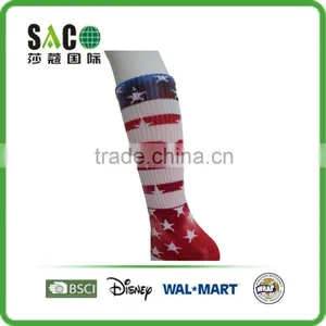 Tie Dyed Star and Stripe Red Blue Cotton Socks thumbnail-3