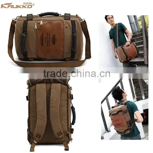 Outdoor Hiking Backpack Canvas Vintage Daypack for Travel thumbnail-1