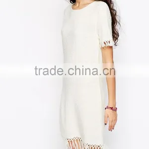 High Fashion Design Sexy Women Sweater Dress Knitting Dress Fringing Dress thumbnail-3