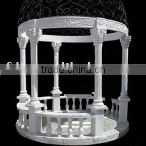 White Marble Garden Gazebo thumbnail-1