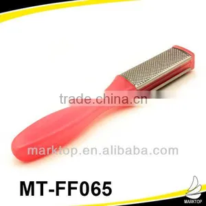 Good Quality Pink Glass Curve Handle Foot File thumbnail-1