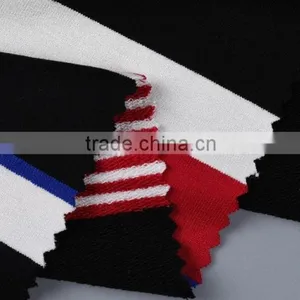 High Quality Yarn Dyed Stripe Rayon Spandex Knitted French Terry Fabric thumbnail-3