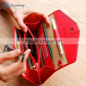 PU Leather Coin Purse Bag Function Pocket Wallet Cover thumbnail-1