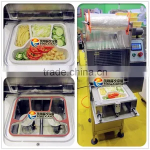 FS-600 Vertical Automatic Fast Food Box Sealing Machine/ Lunch Box Wrapping Machine WhatsApp :+86 18819432901 thumbnail-5