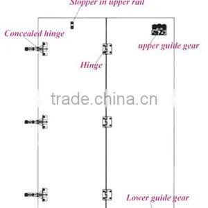 Wardrobe Sliding Door Roller Hardware for Sliding Folding Doors thumbnail-6