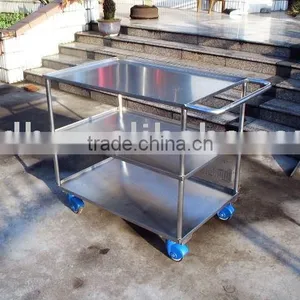Stainless Steel 3-tray Trolley thumbnail-1