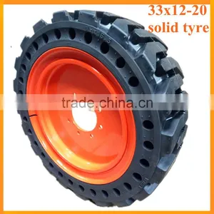12.5/70-16 Bob Cat 904h Solid Skid Steer Loader Tires 33x12-20 for Scrap and Waste Yard thumbnail-1