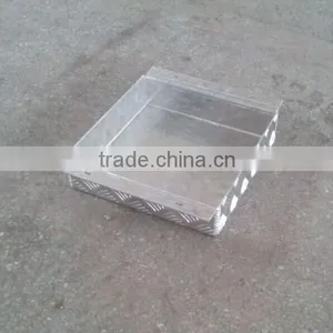 Small Aluminum Box, Aluminum Tool Box, Aluminum Checkered Plate Box, Kit Box thumbnail-1