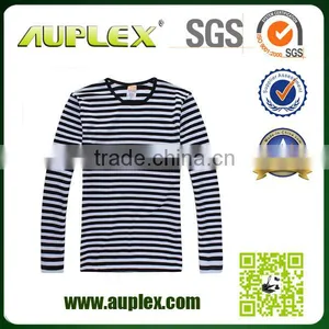 2015 New Fashion Wholesale Black Yellow Red Blue and White Horizontal Striped Shirt Vertical Striped Men t Shirt thumbnail-3