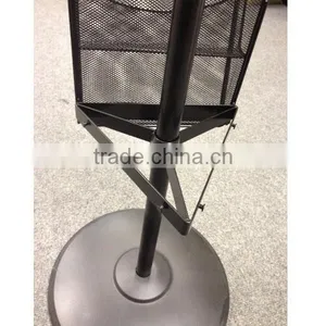 Floor Standing 3-Side Rotating Wire Mesh Leaflet Rack thumbnail-3