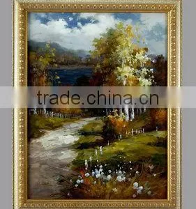 Classical Home Antique Decorativ Solid Wood Frame Oil Painting thumbnail-1