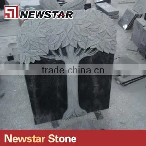 Newstar European Style Natural Granite Carved Tree Headstone thumbnail-4