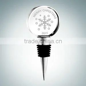 Laser Snowflake Crystal Wine Stopper thumbnail-1