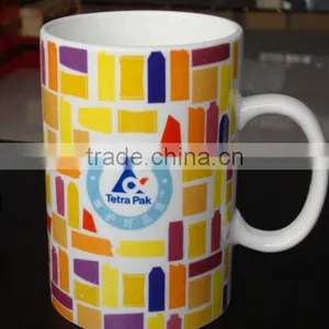 400ml Porcelain Coffee Mug With Handle Porcelain Tea Mug With Flower Printing Decal Printing Mug With Handle thumbnail-3