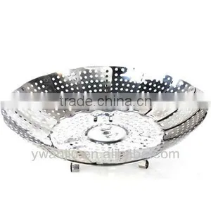Stainless Steel Super Practical Multifunctional Telescopic Fruit Tray / Steaming Dish thumbnail-1