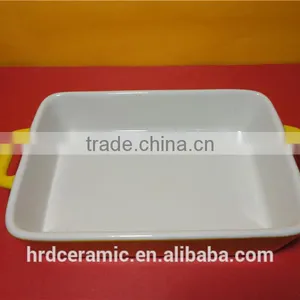 Microwave Safe Porcelain Dish Unique Bakeware With Handle thumbnail-1