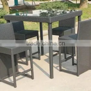 Wholesale Rattan Bar Table and Chairs Rattan High Garden Furniture thumbnail-1