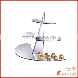 Acrylic Mirrored Triple Tier Buffet Display thumbnail-1