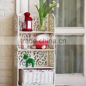 Wood Plastic Plate 4 Tier Modern Storage Organization Rack and Display Rack thumbnail-1