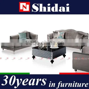 3pc Modern Micro Suede Sofa and Love Seat Living Room Furniture Set - Grey thumbnail-2