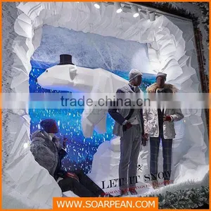 Polar Bear Foamed Display Props for Store Winter Window Displays thumbnail-2