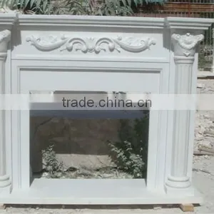 Modern Home Decor Stone Carving Marble Fireplace Mantels thumbnail-4