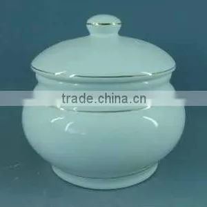 White Ceramic Canister SN3-45 thumbnail-1