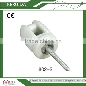 White Brown Color Porcelain Wiring 801-1 Insulator thumbnail-2