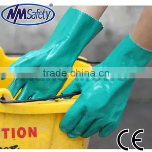 NMSAFETY Interlock Full Coated Nitrile Industrial Glove Work Glove Long Cuff thumbnail-1
