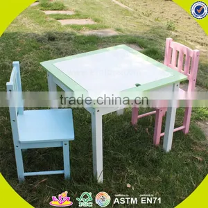 Wholesale Dining Table and Chairs Fashionable Wooden Table and Chairs Set High Quality Baby Table and Chair W08G104 thumbnail-1