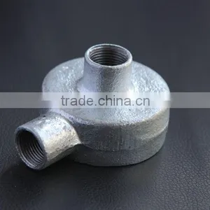 20mm and 25mm Electrical Galvanized 2 Way (Angle) Back Entry Junction Box thumbnail-2