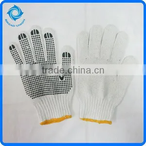 White Cotton Knitted Gloves Cheap Work Gloves thumbnail-1