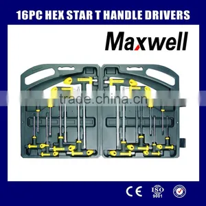 16PC HEX & STAR T-HANDLE DRIVERS thumbnail-1