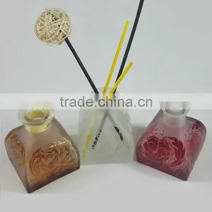 Orange and Red Yurt Glass Bottle for 50ml Reed Diffuser With Cork/glass Stopper thumbnail-1