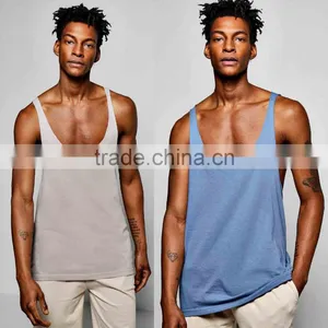 Camisole Men 100% Cotton Racer Back Workout Gym Vest Cool Cheap Wrestling Singlets thumbnail-1