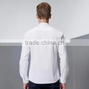 New Design High Quality 100% Cotton Men Casual Slim Fit Shirts Long Sleeve Custom Printing OEM Wholesale thumbnail-5